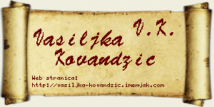 Vasiljka Kovandžić vizit kartica